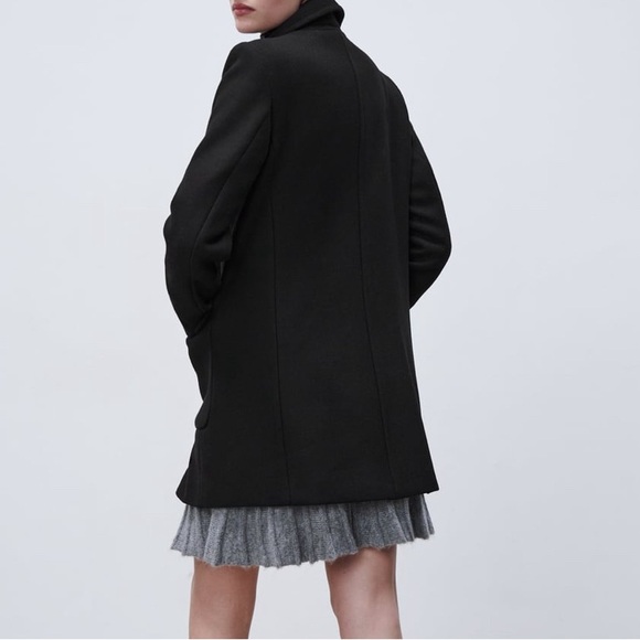 Zara black wool blend coat (pre owned) size XS - Picture 10 of 10